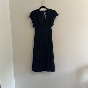 ASOS chiffon and lace mid length dress size 4